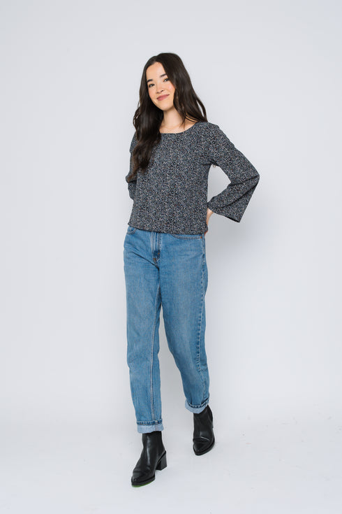 Kali-Bell Sleeve Woven Blouse